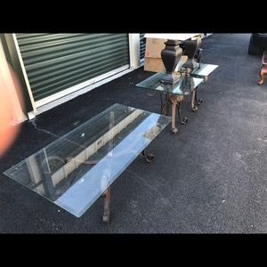 Couch and loveseat with coffee table